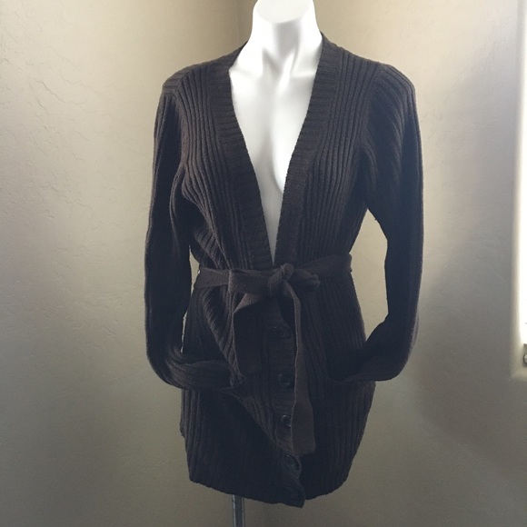 Zena Jean brown long sleeve acrylic sweater large - Picture 2 of 10